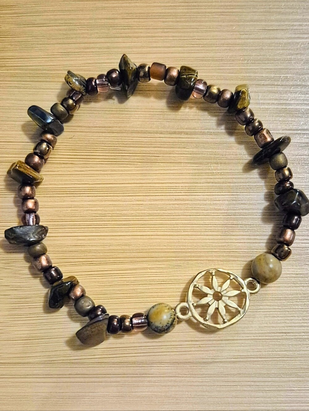 Handmade Tiger's Eye Gemstone Bracelet